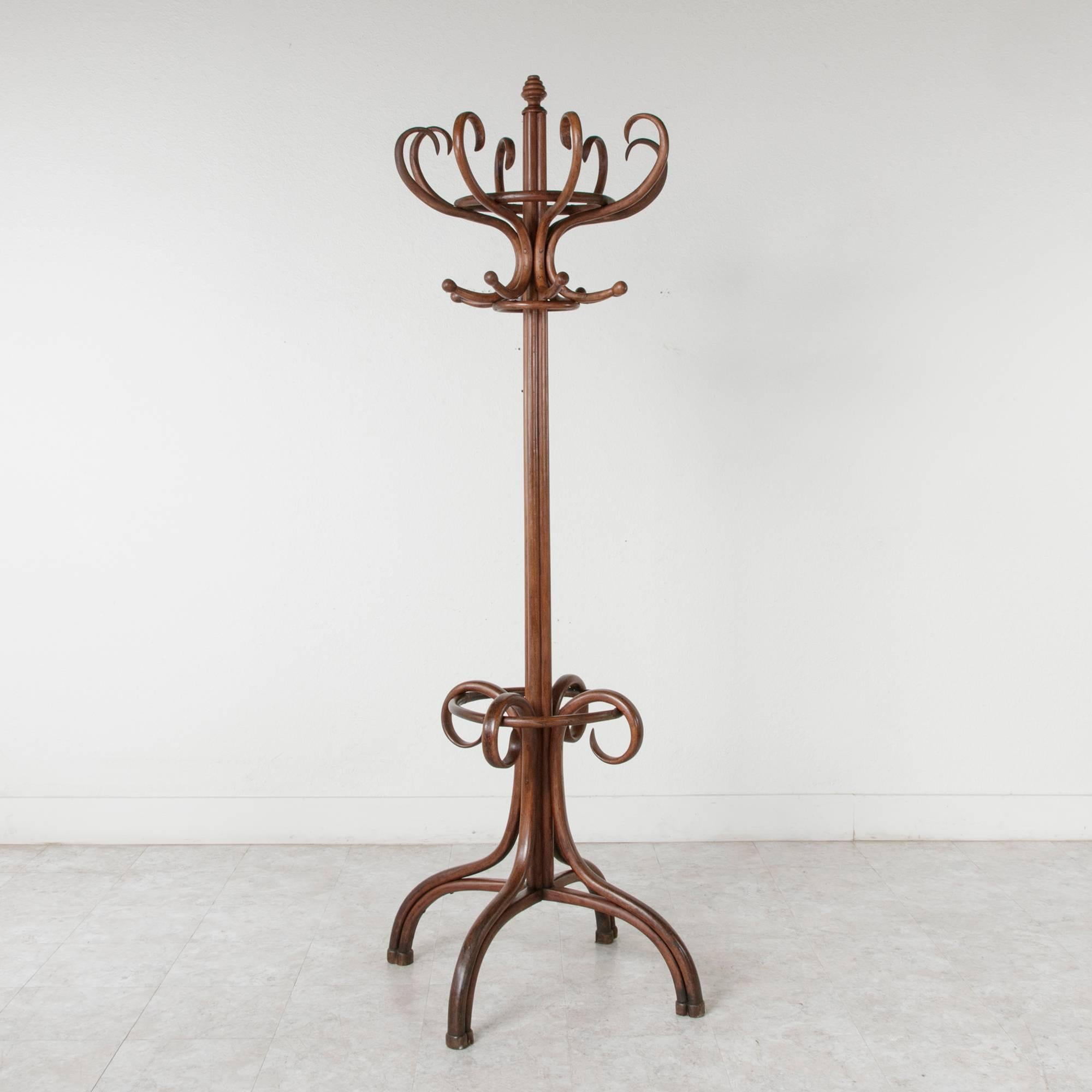 French Bentwood Thonet Style Hat and Coat Rack or Hall Tree, circa 1930 2
