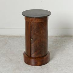 19th Century French Empire Period Mahogany Somneau Drum Table Side Table