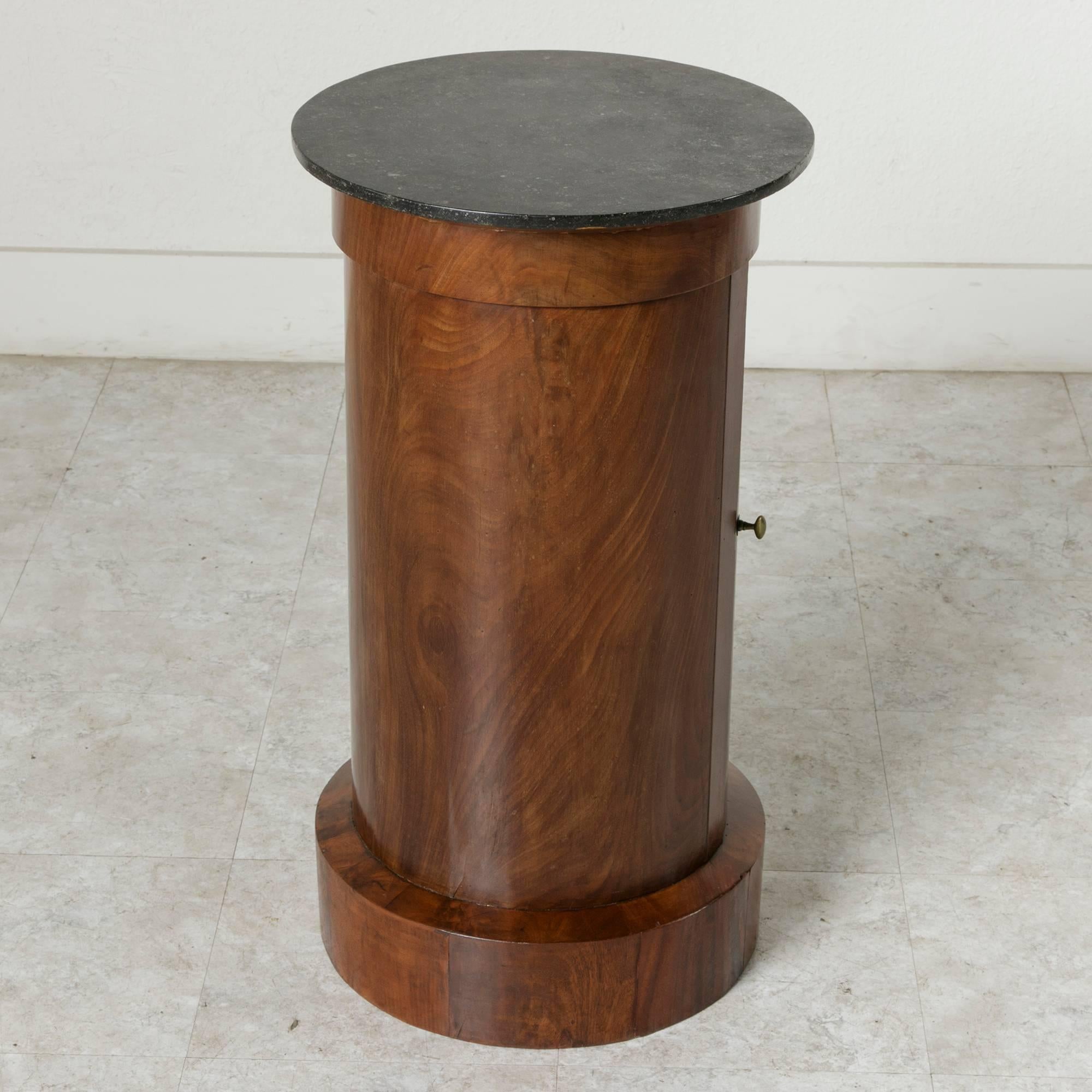 19th Century French Empire Period Mahogany Somneau Drum Table Side Table 4