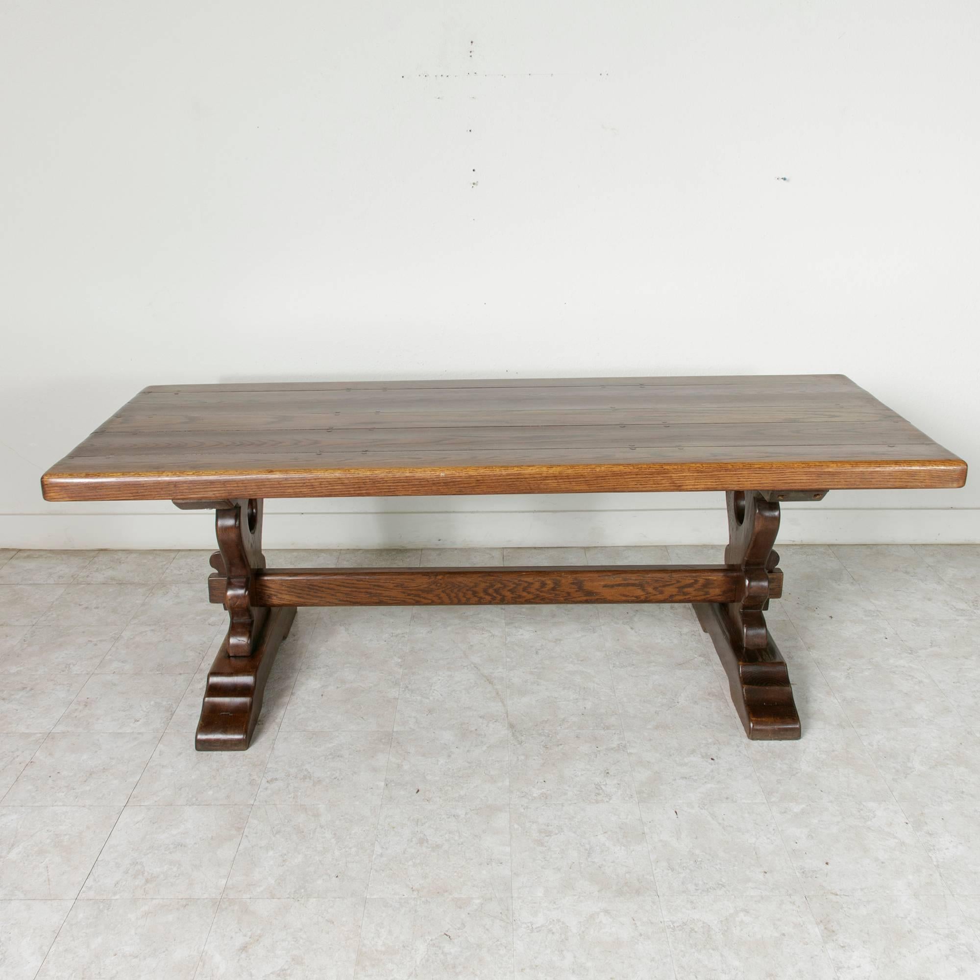 French Oak Farm Table Dining Table Trestle Table 6