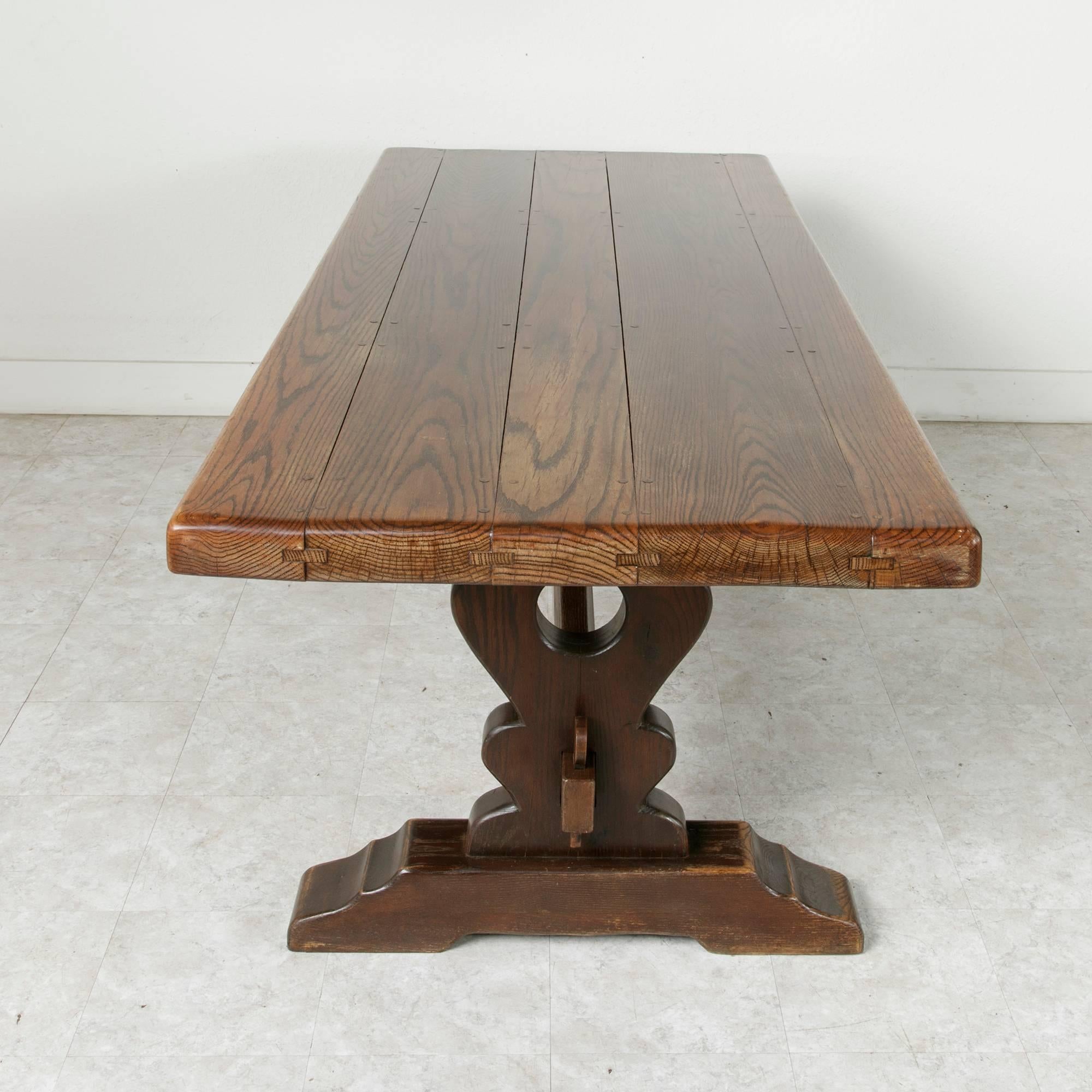French Oak Farm Table Dining Table Trestle Table 2