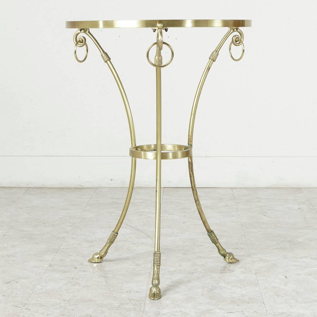 Mid-20th Century Maison Charles Bronze Gueridon or Side Table with Glass Top 1