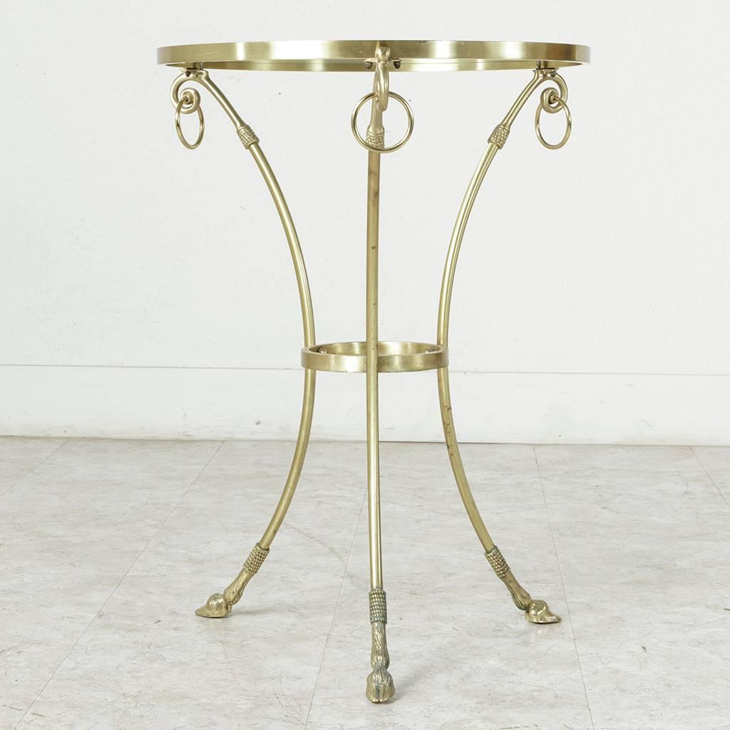 Mid-20th Century Maison Charles Bronze Gueridon or Side Table with Glass Top 3