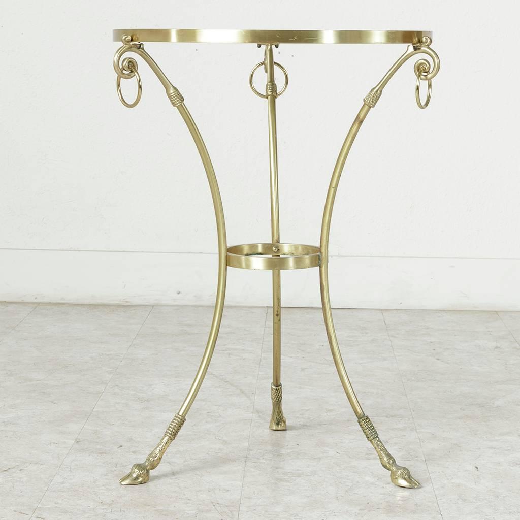Mid-20th Century Maison Charles Bronze Gueridon or Side Table with Glass Top 5