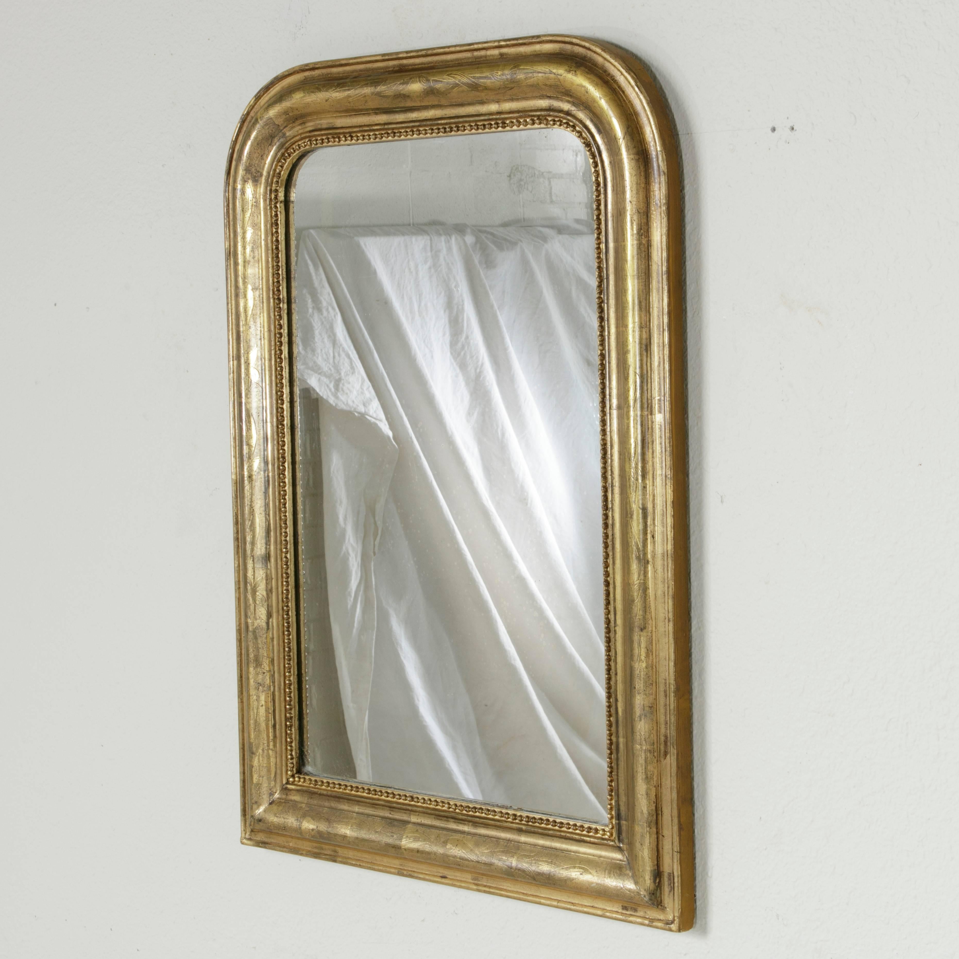 19th Century Louis Philippe Giltwood Mirror with Original Mercury Glass 3