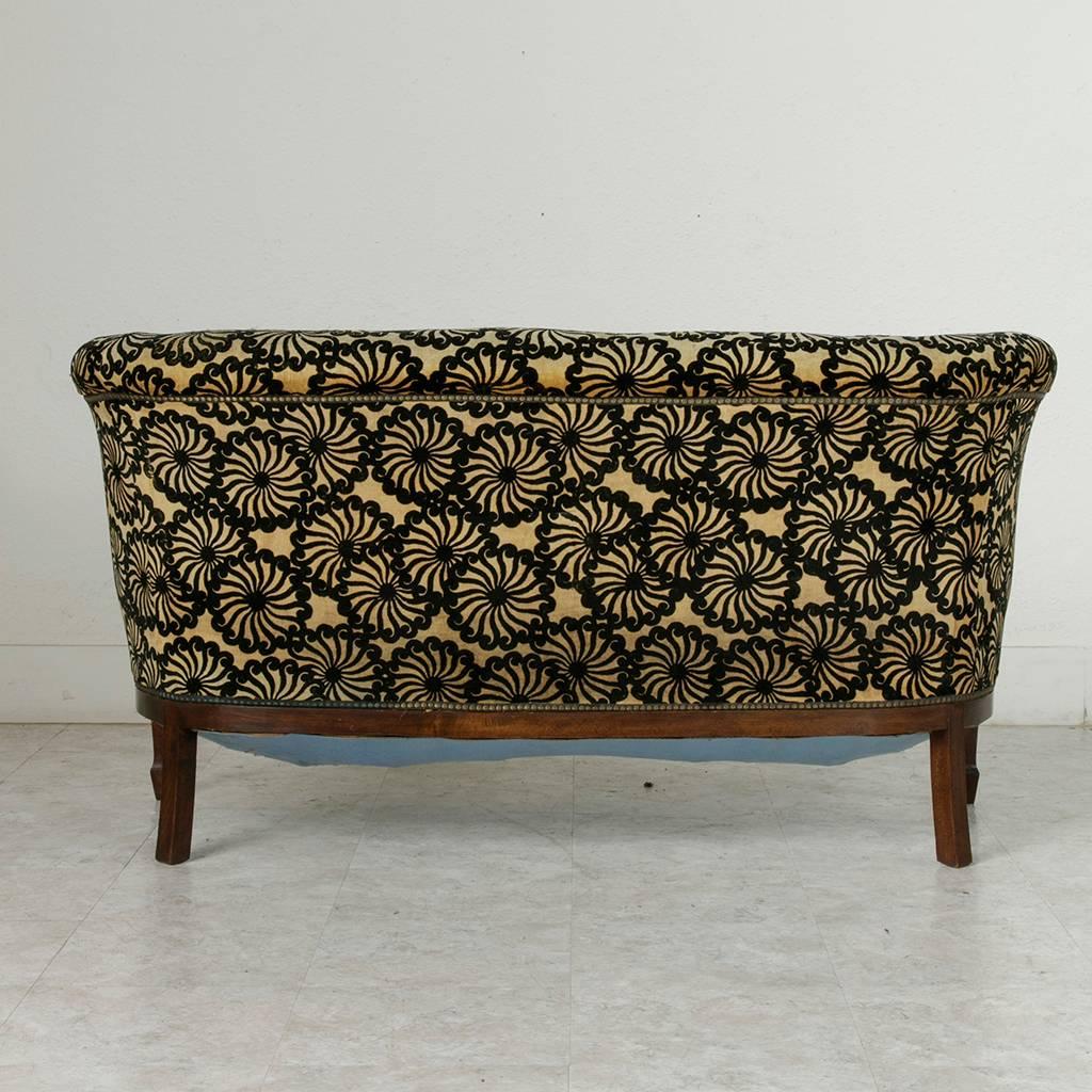 French Art Deco Period Mahogany Sofa Settee with Lemonwood and Sycamore Inlay 1