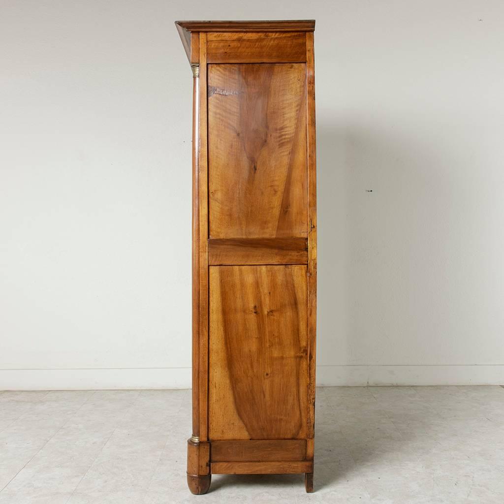 French Empire Period Small-Scale Walnut Armoire with Bronze Fittings 4