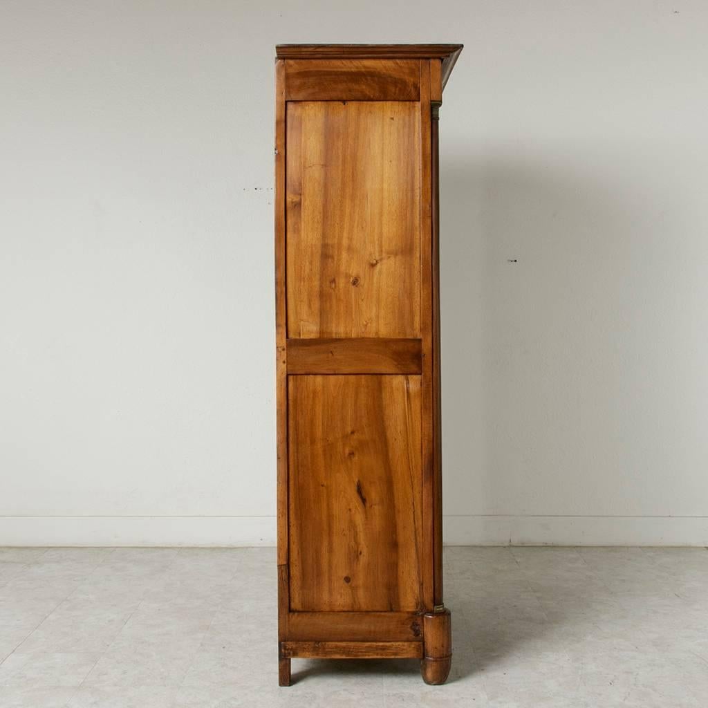French Empire Period Small-Scale Walnut Armoire with Bronze Fittings 2