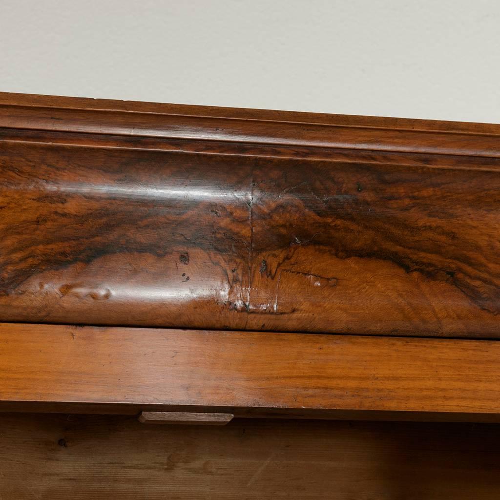 19th Century Louis Philippe Period Bookmatched Burl Walnut Bibliotheque Bookcase 2