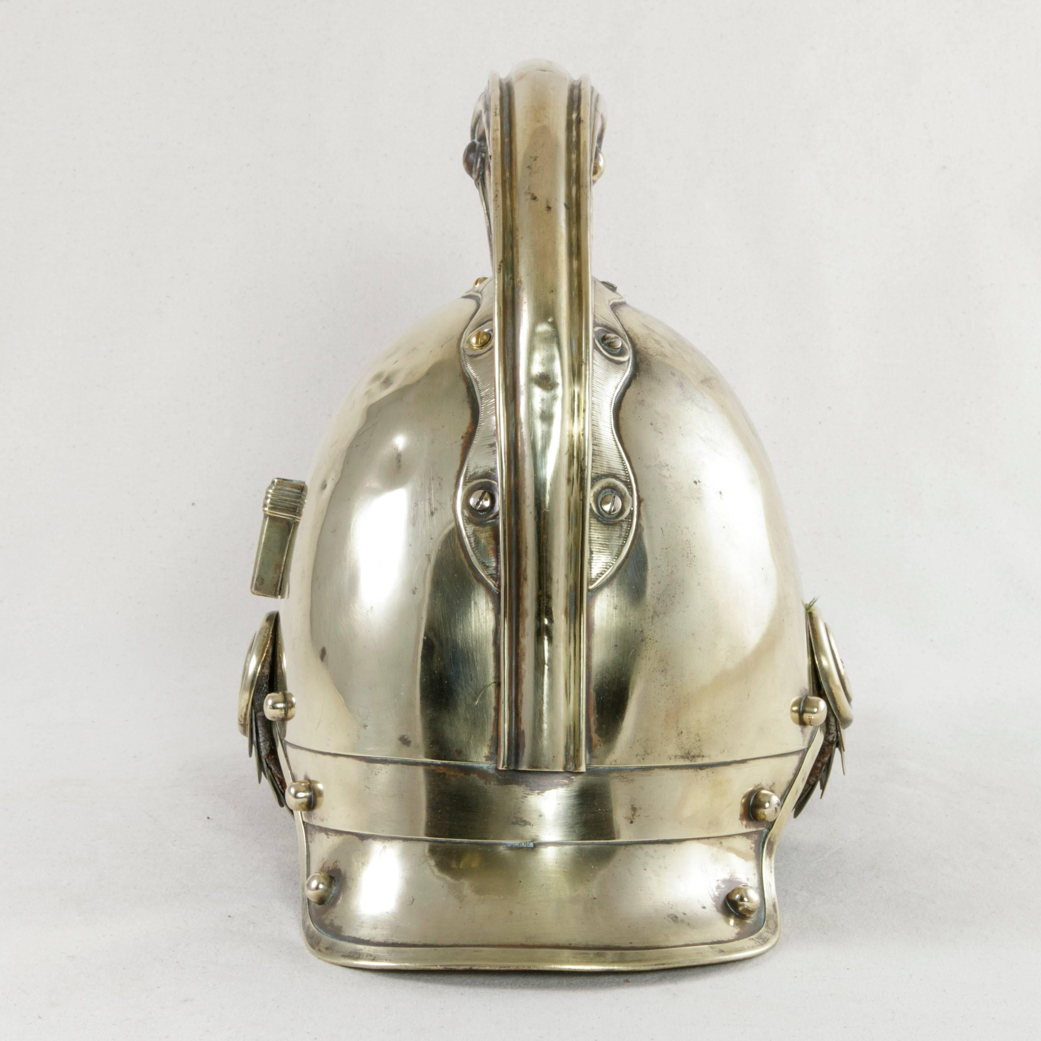 brass firemans helmet