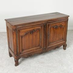 18th Century Louis XV Period Hand-Carved Walnut Buffet or Sideboard