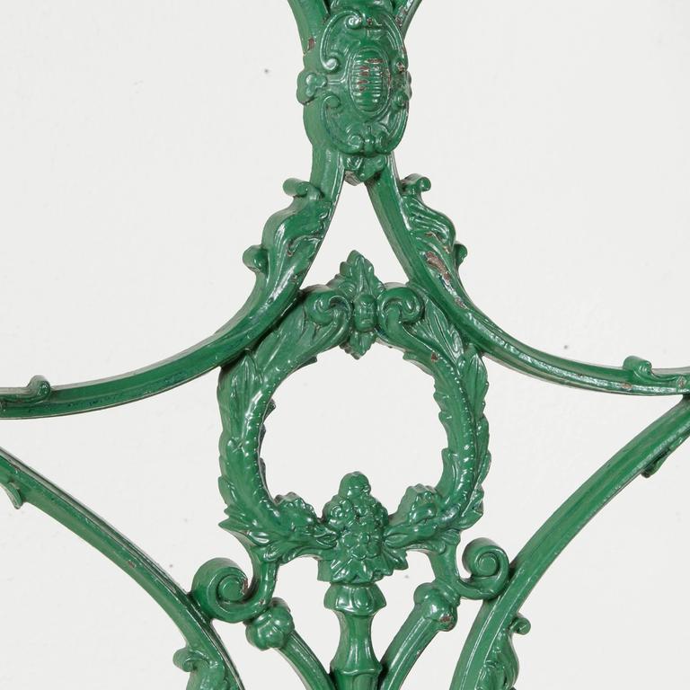 Late 19th Century Cast Iron Hall Tree with Mirror, Seven Hooks, and Umbrella Pan at 1stDibs