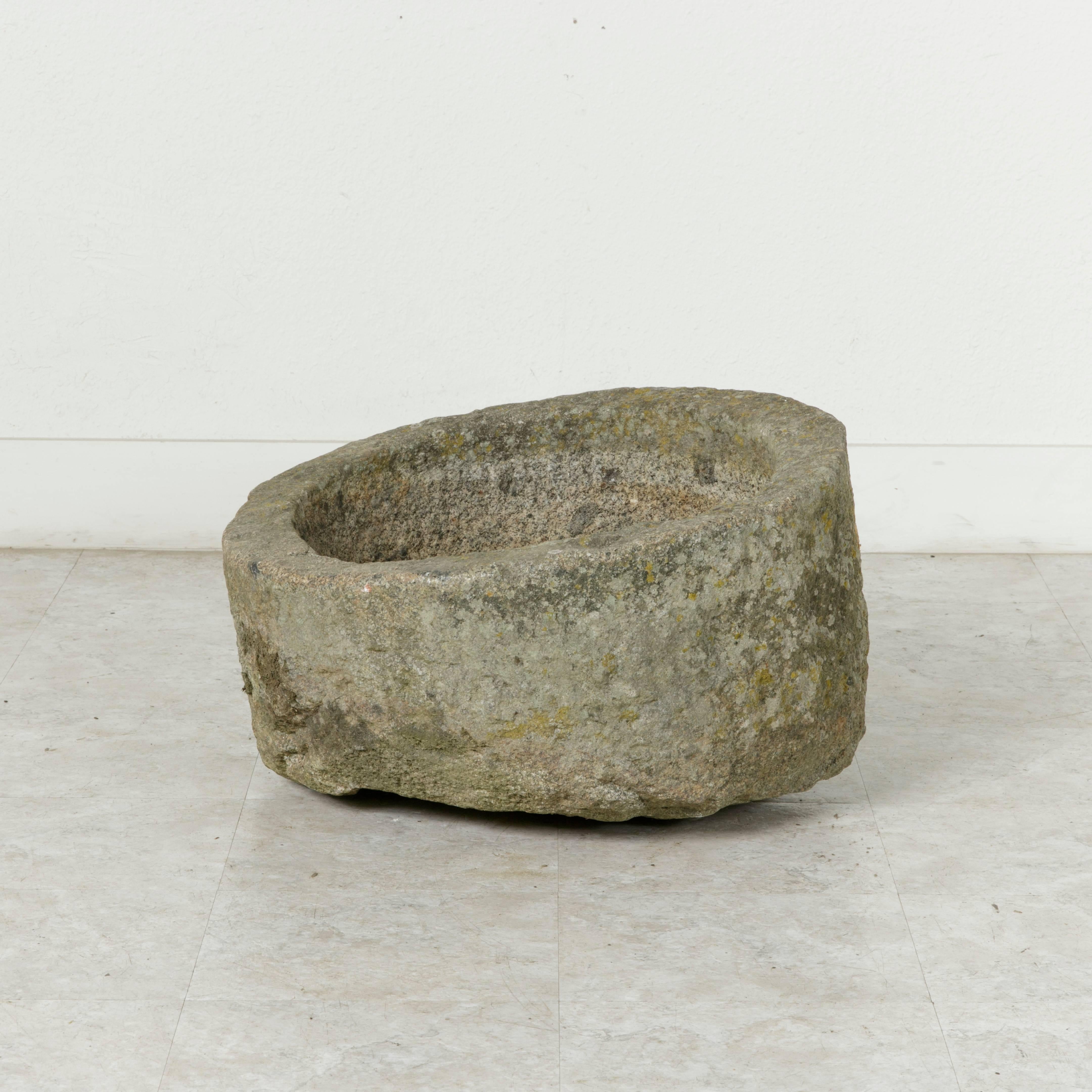19th Century French Hand-Cut Stone Trough, Basin, Sink, Planter, Lavabo 1