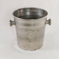 Early 20th Century French Silver Plate Champagne Bucket Marked Montebello