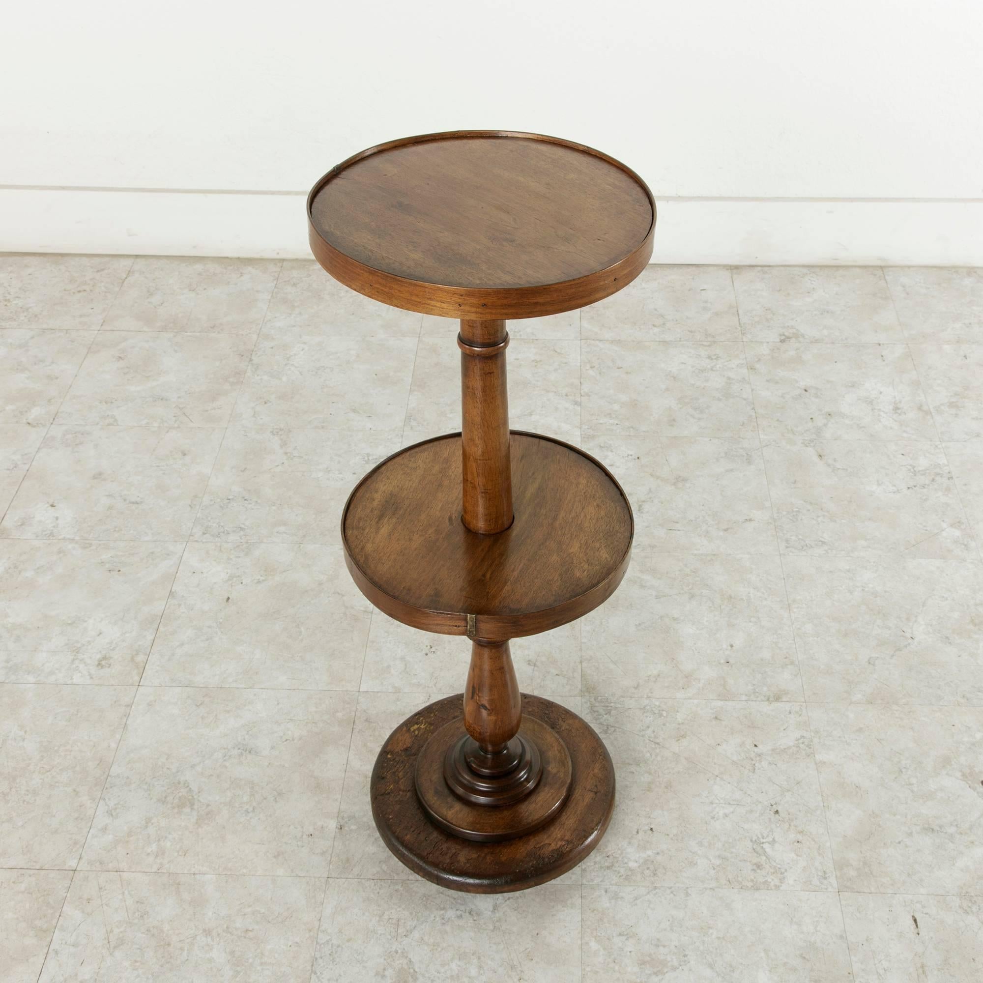 Late 19th Century French Walnut Lace Maker's Table, Pedestal, or Sculpture Stand 2