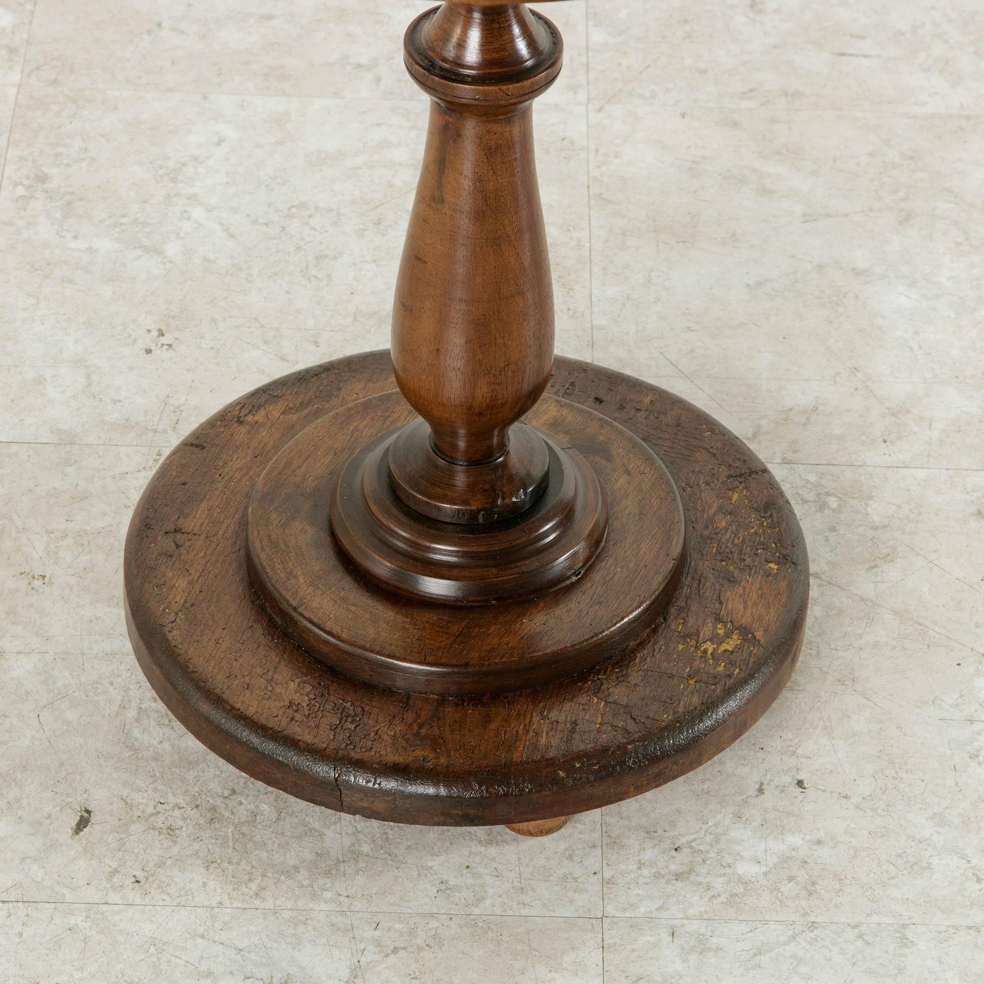 Late 19th Century French Walnut Lace Maker's Table, Pedestal, or Sculpture Stand 4