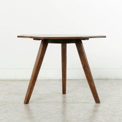 French Artisan-Made Octagonal Oak Side Table or Coffee Table, circa 1900