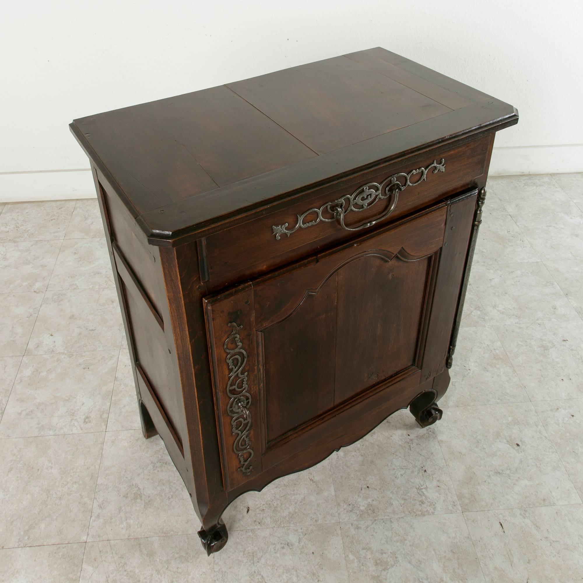 Late 19th Century French Cherrywood Jam Cabinet with Iron Hardware 2