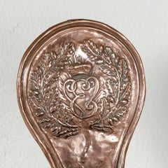Late 18th Century Copper Repoussé Fountain with Monogrammed E and Bronze Spigot