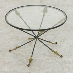 Mid-20th Century French Directoire Style Bronze and Glass Coffee Table