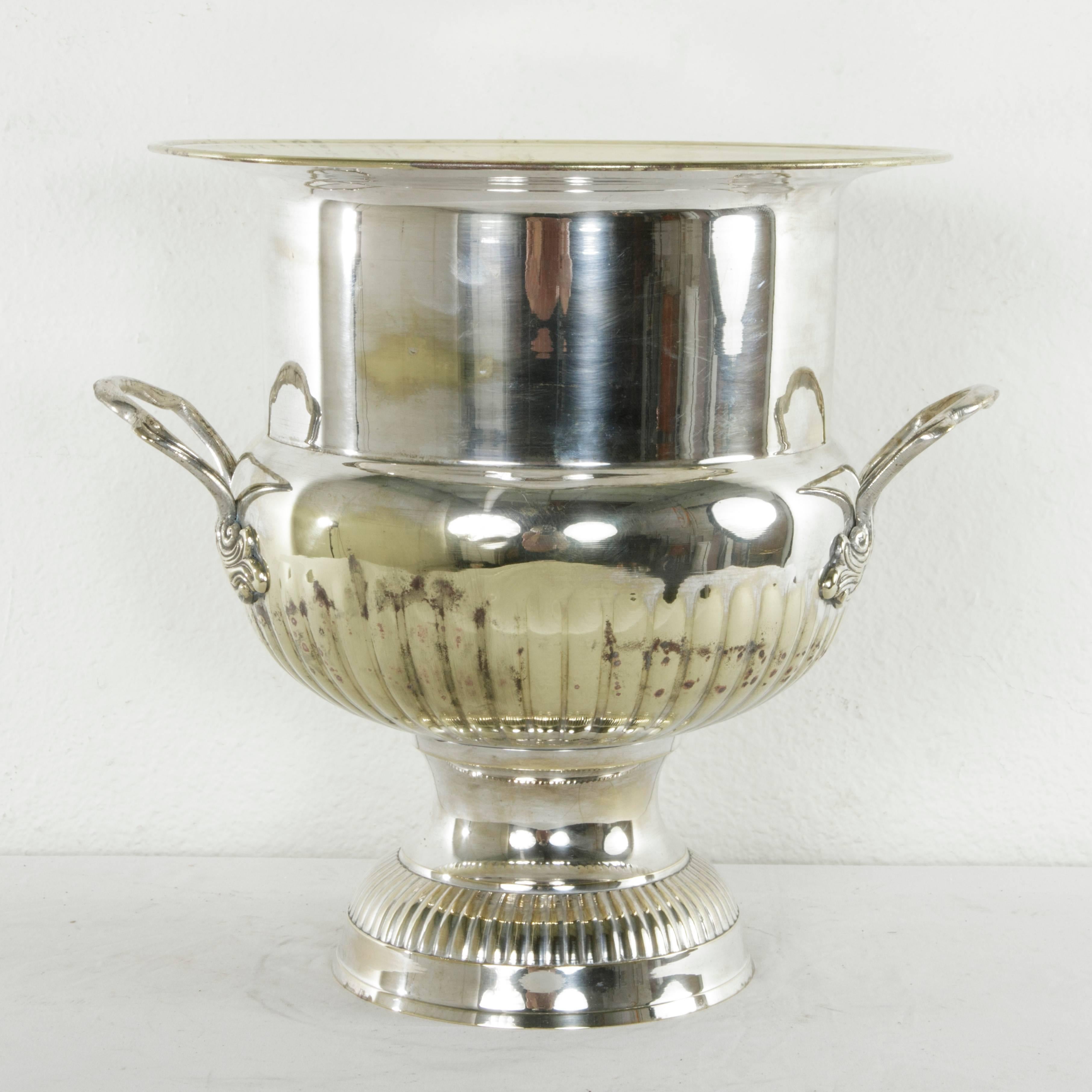 Very Large Mid-20th Century French Silver Plate Hotel Champagne Bucket 2