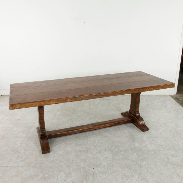French Oak Monastery Table or Dining Table from Normandy, Thick Top ...