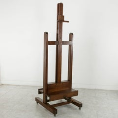 Rare Large Double Sided French Floor Easel For Two Paintings Adjustable Height