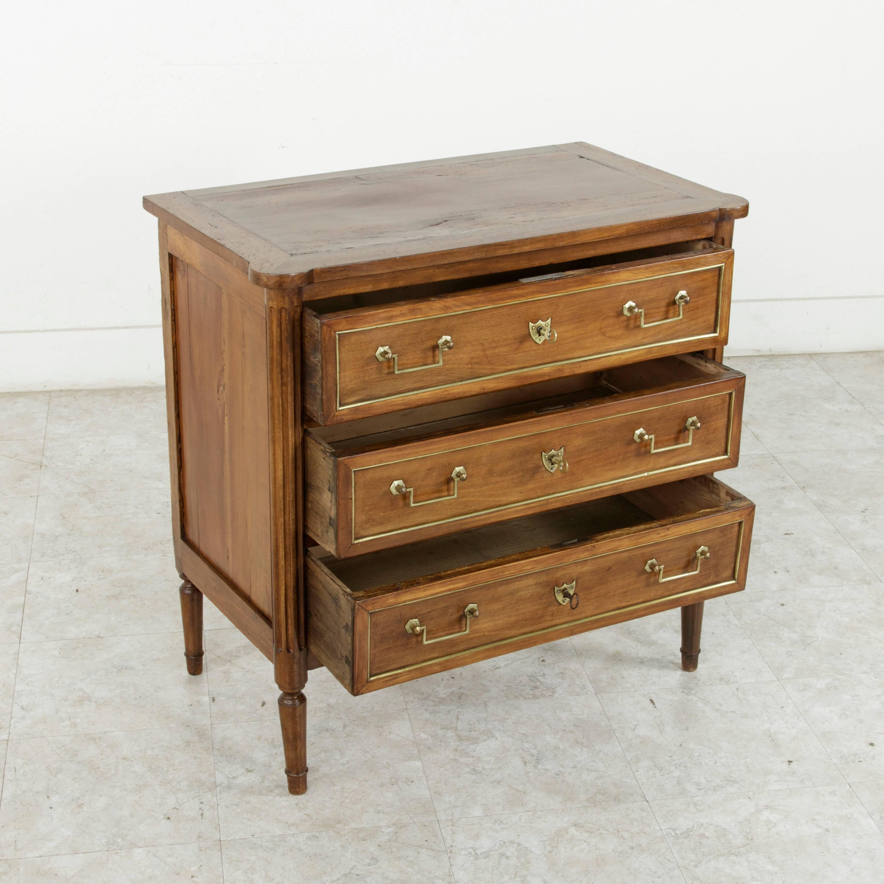 Late 18th Century French Louis XVI Period Walnut Commode, Chest, or Nightstand 5