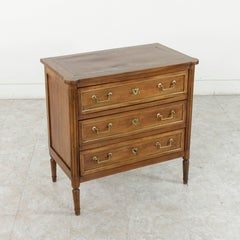 Late 18th Century French Louis XVI Period Walnut Commode, Chest, or Nightstand