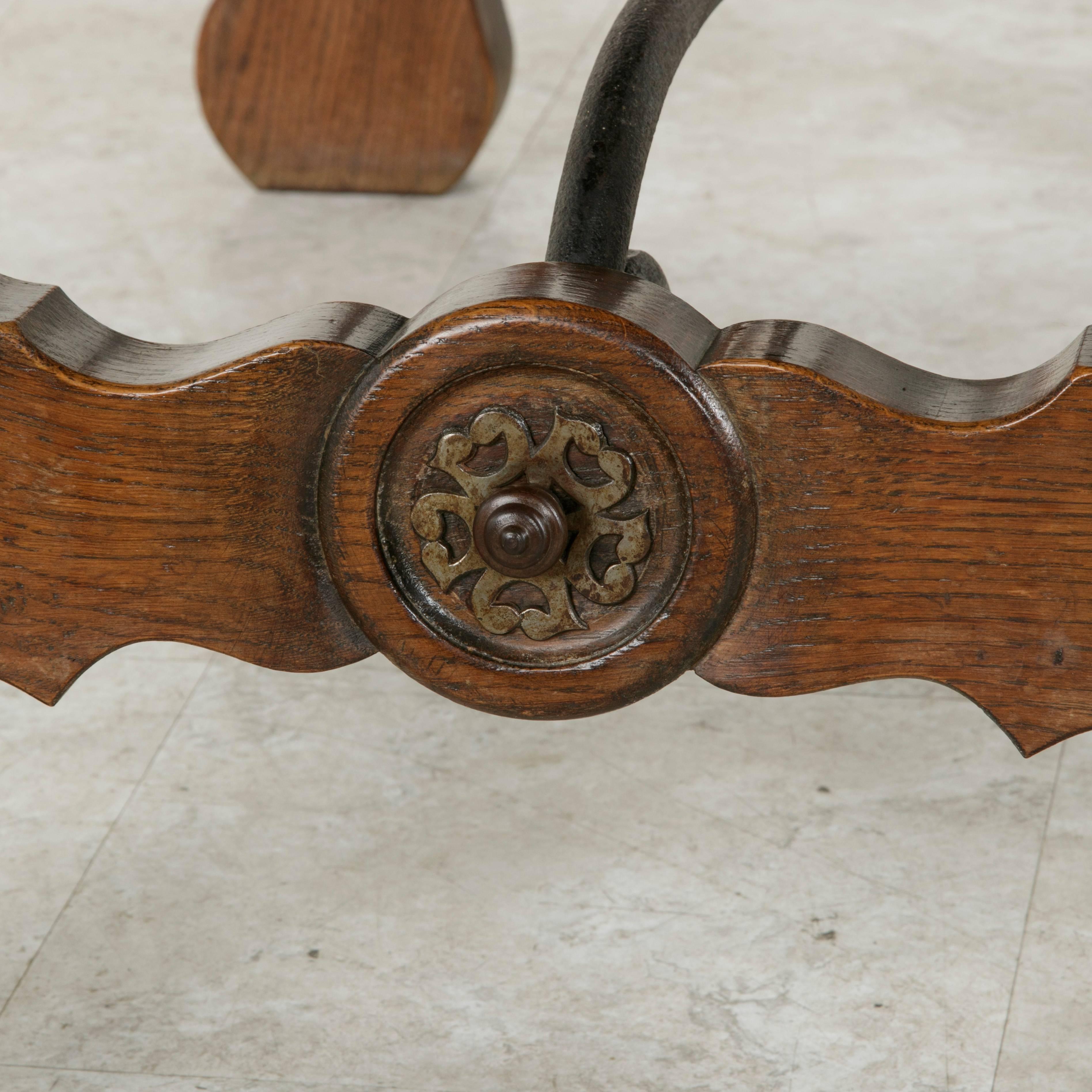 Early 20th Century Spanish Renaissance Style Table or Desk with Iron Stretcher 1