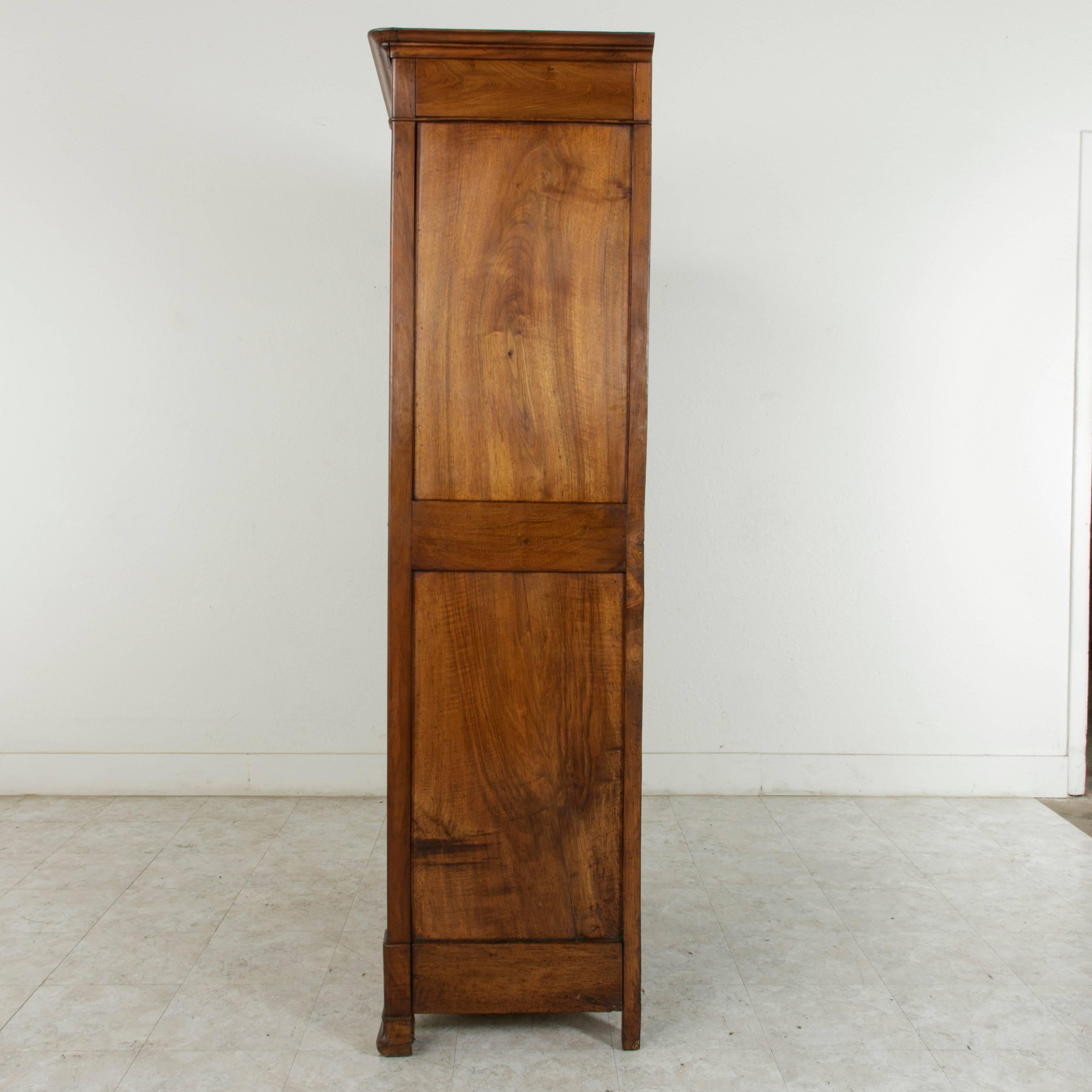 Small Scale Mid-19th Century French Louis Philippe Period Walnut Armoire 1