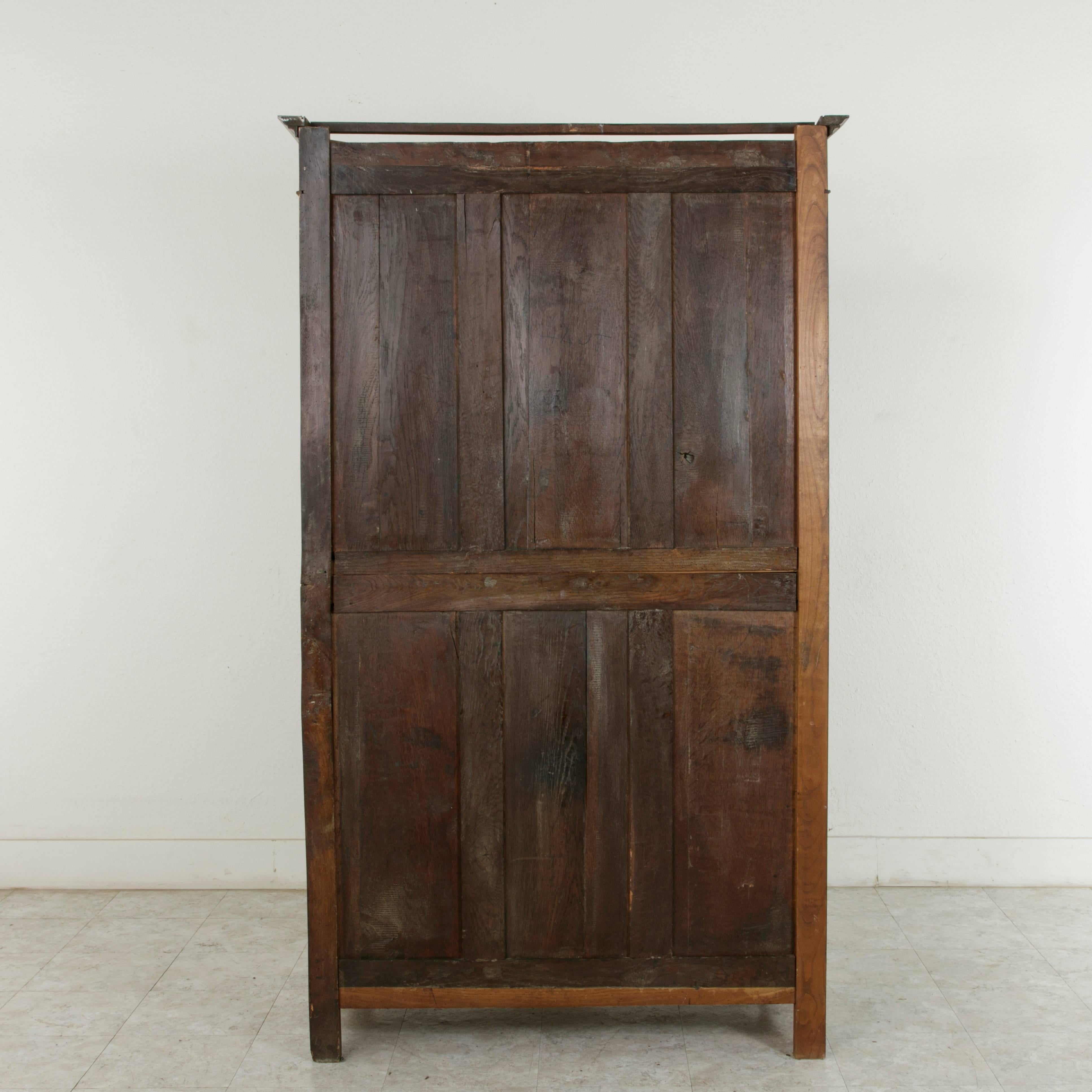 Small Scale Mid-19th Century French Louis Philippe Period Walnut Armoire 6