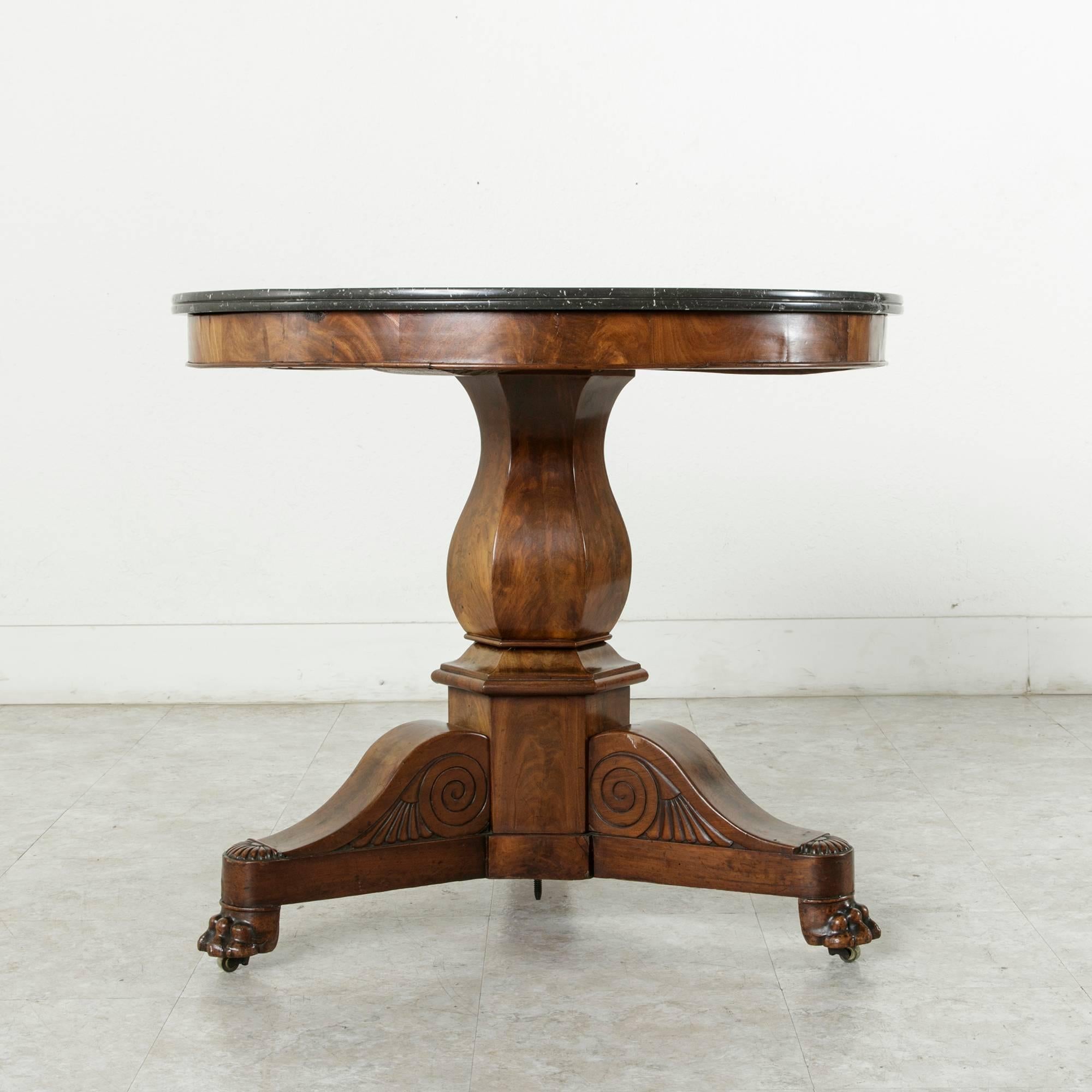 19th Century French Restauration Period Mahogany Gueridon or Pedestal Table 1