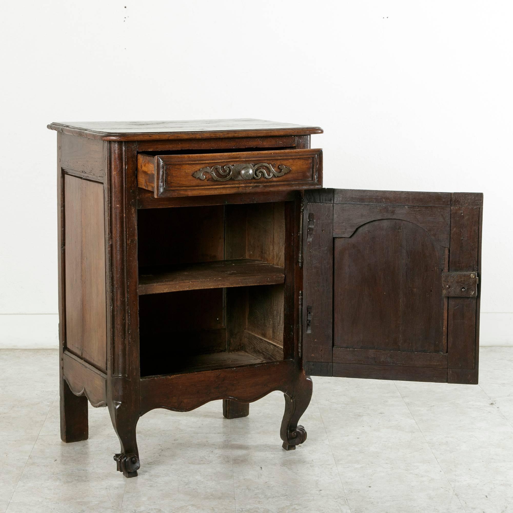 18th Century French Jam Cabinet of Solid Hand-Carved Oak with Iron Hardware 5