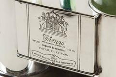 Mid-Century French Silver Wine Chiller with Engraved Wine Labels, 1966