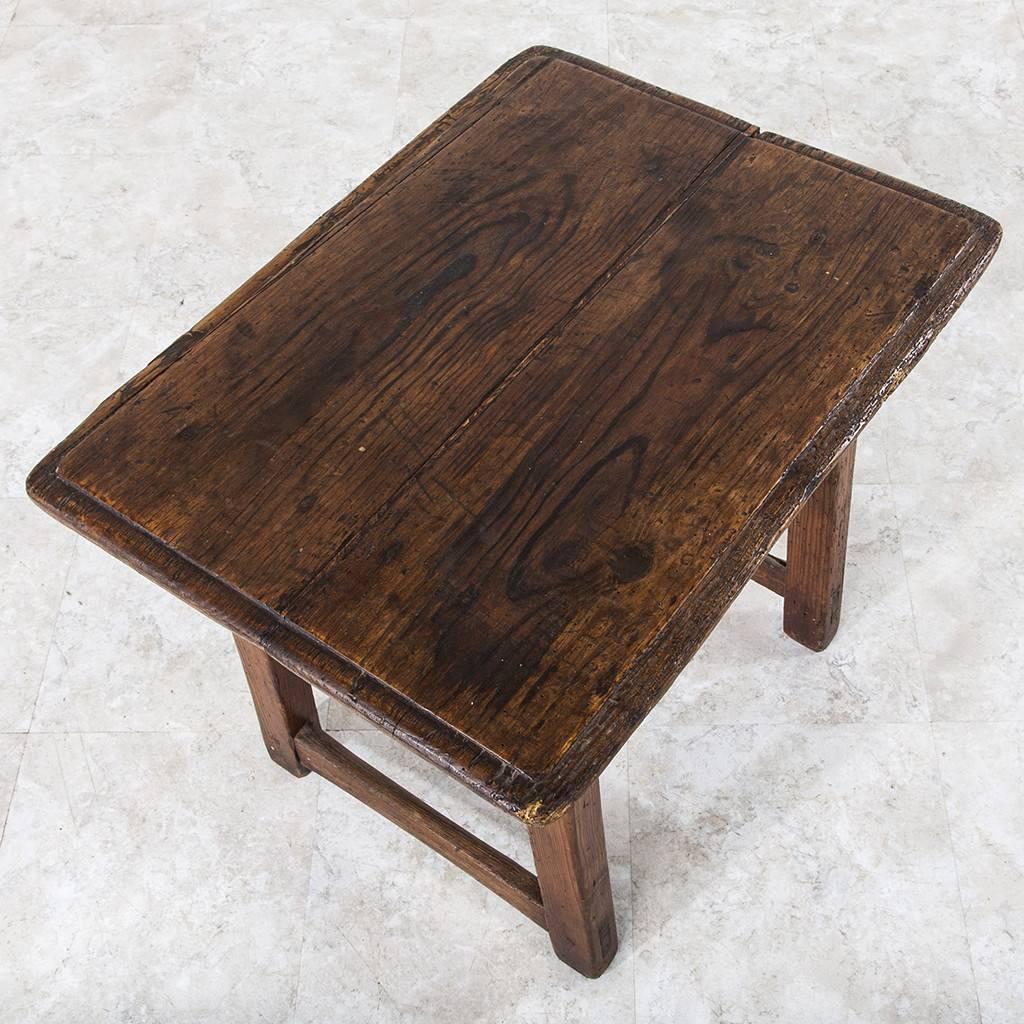 19th Century French Rustic Primitive Style Pine Side Table with Drawer at 1stDibs primitive