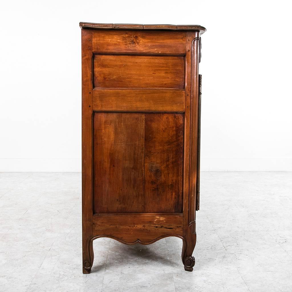 Louis XV Antique French Hand-Carved Solid Cherry Tall Buffet or Enfilade