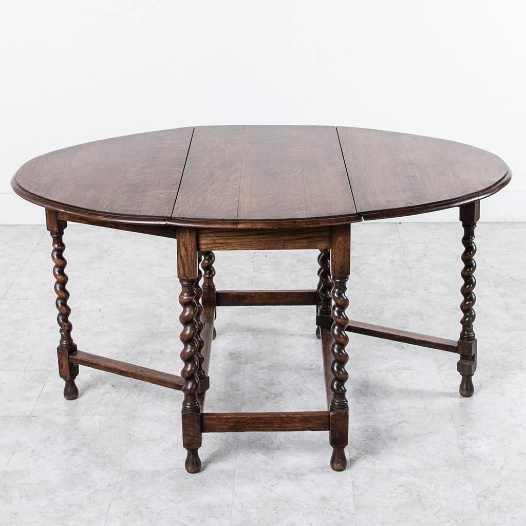 barley twist gate leg table