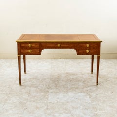 Bureau double face en palissandre de style Louis XVI, fabriqué en France au milieu du XXe siècle par Dissidi