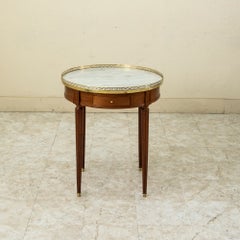 Early 20th Century French Louis XVI Style Mahogany Table Bouillotte, Side Table