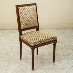 Set of Six Mid-20th Century French Louis XVI Style Mahogany Dining, Side Chairs