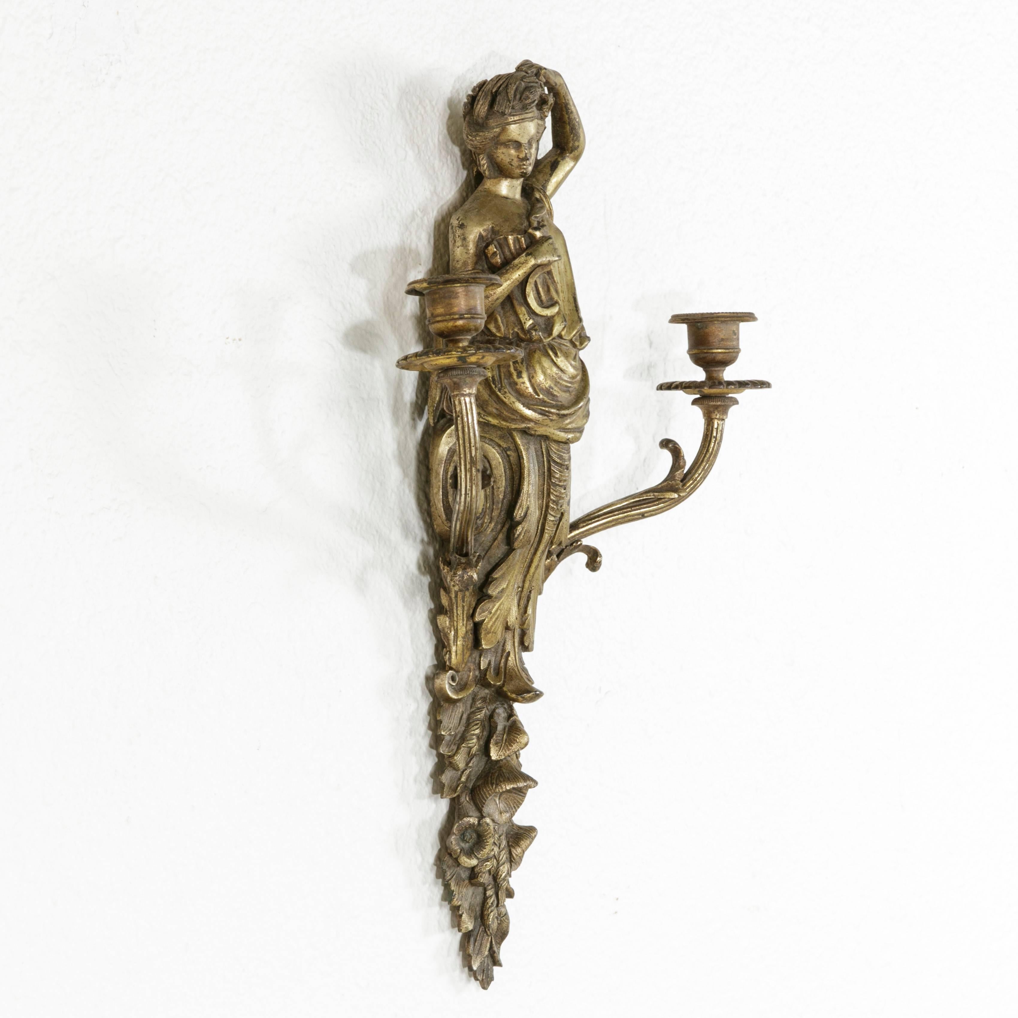 large gold candle wall sconces