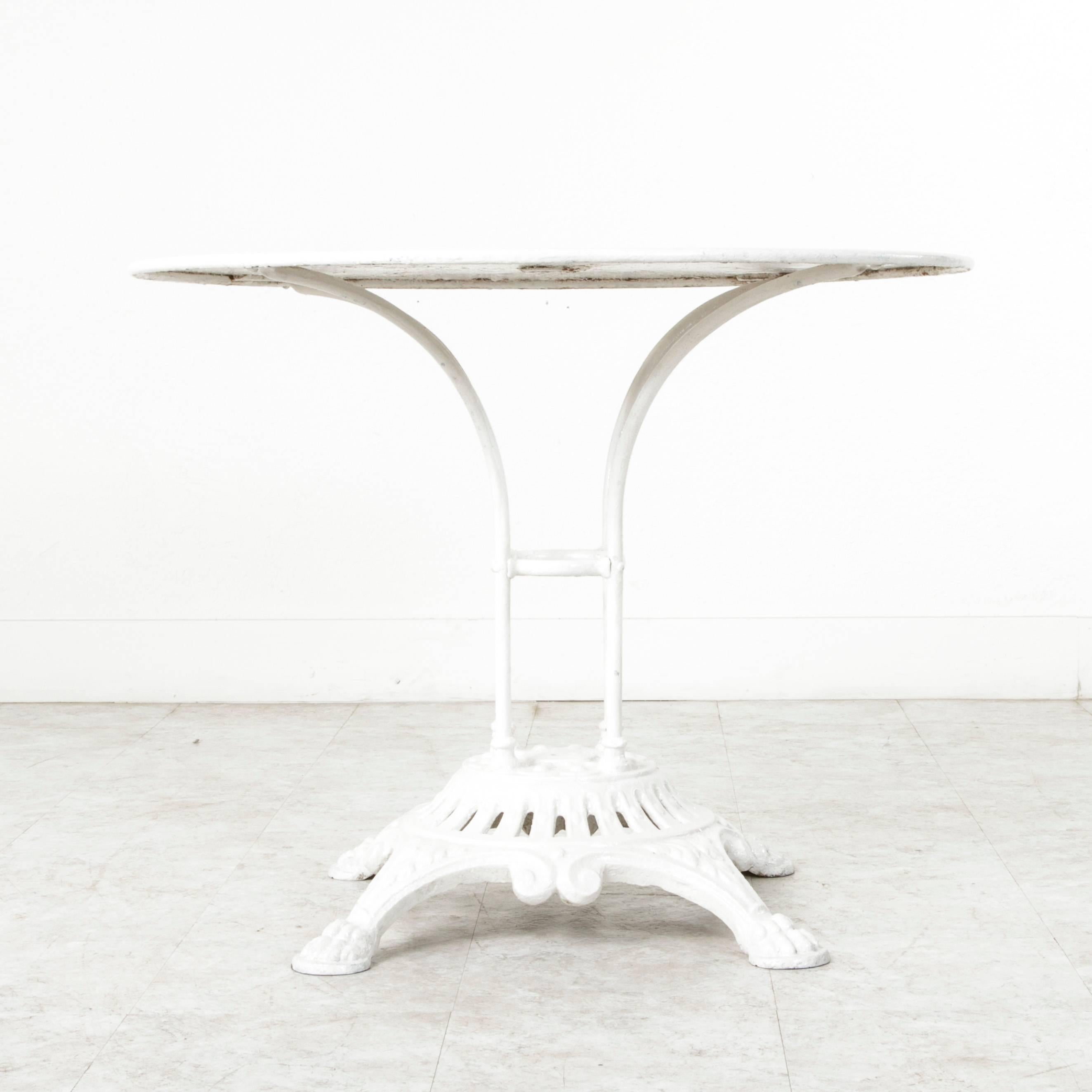 white bistro tables