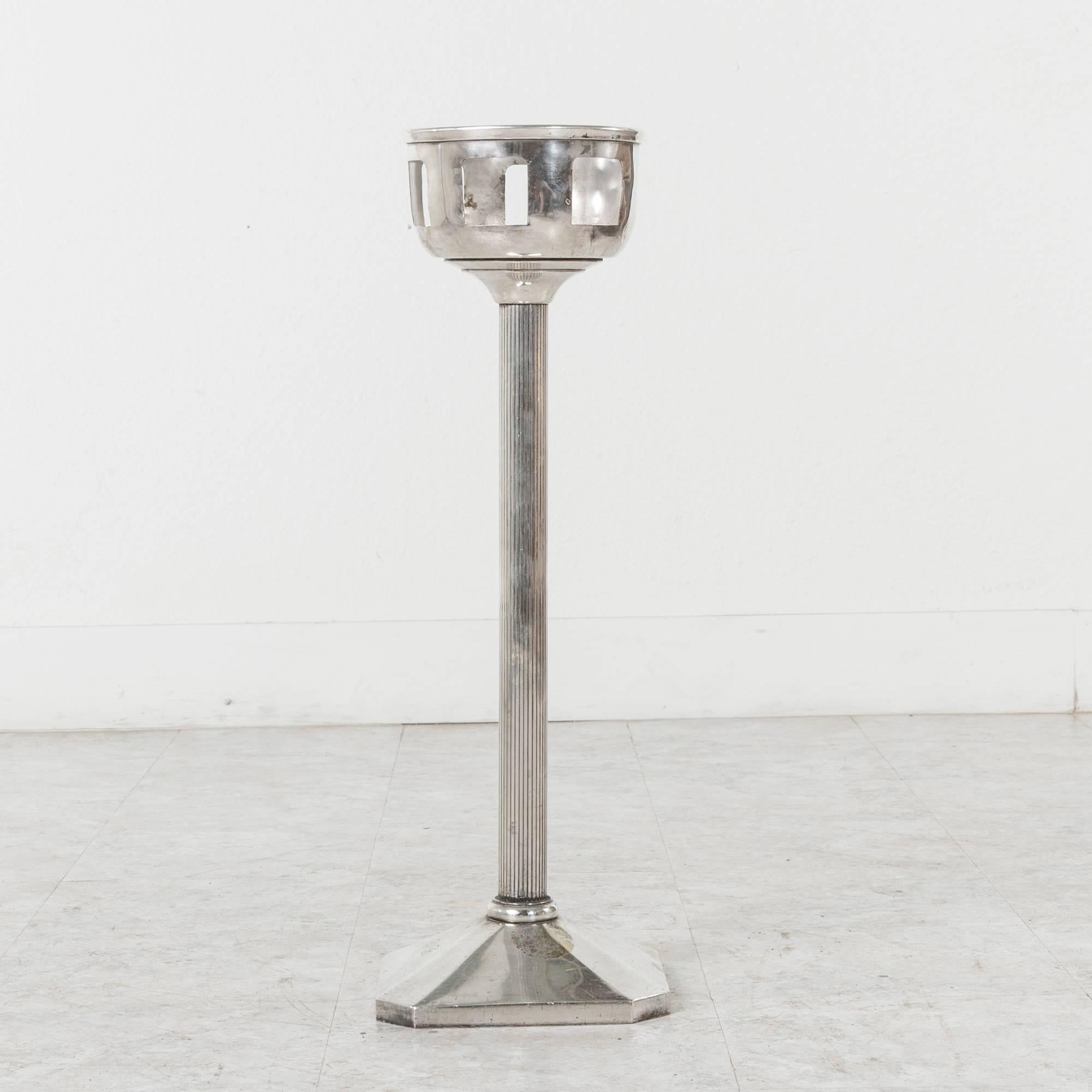 Silver Plated Art Deco Era French Champagne Stand Bucket from Casino D'Hiver 2