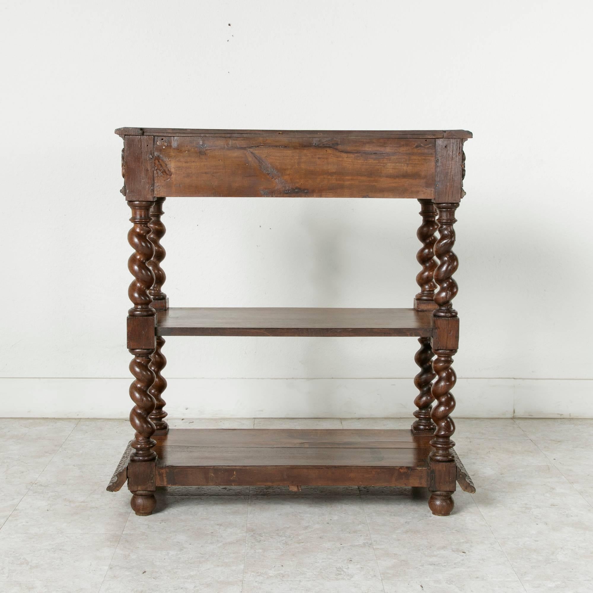 Late 19th Century, French, Louis XIII Style Hand-Carved Oak Buffet, Bar, Console 1