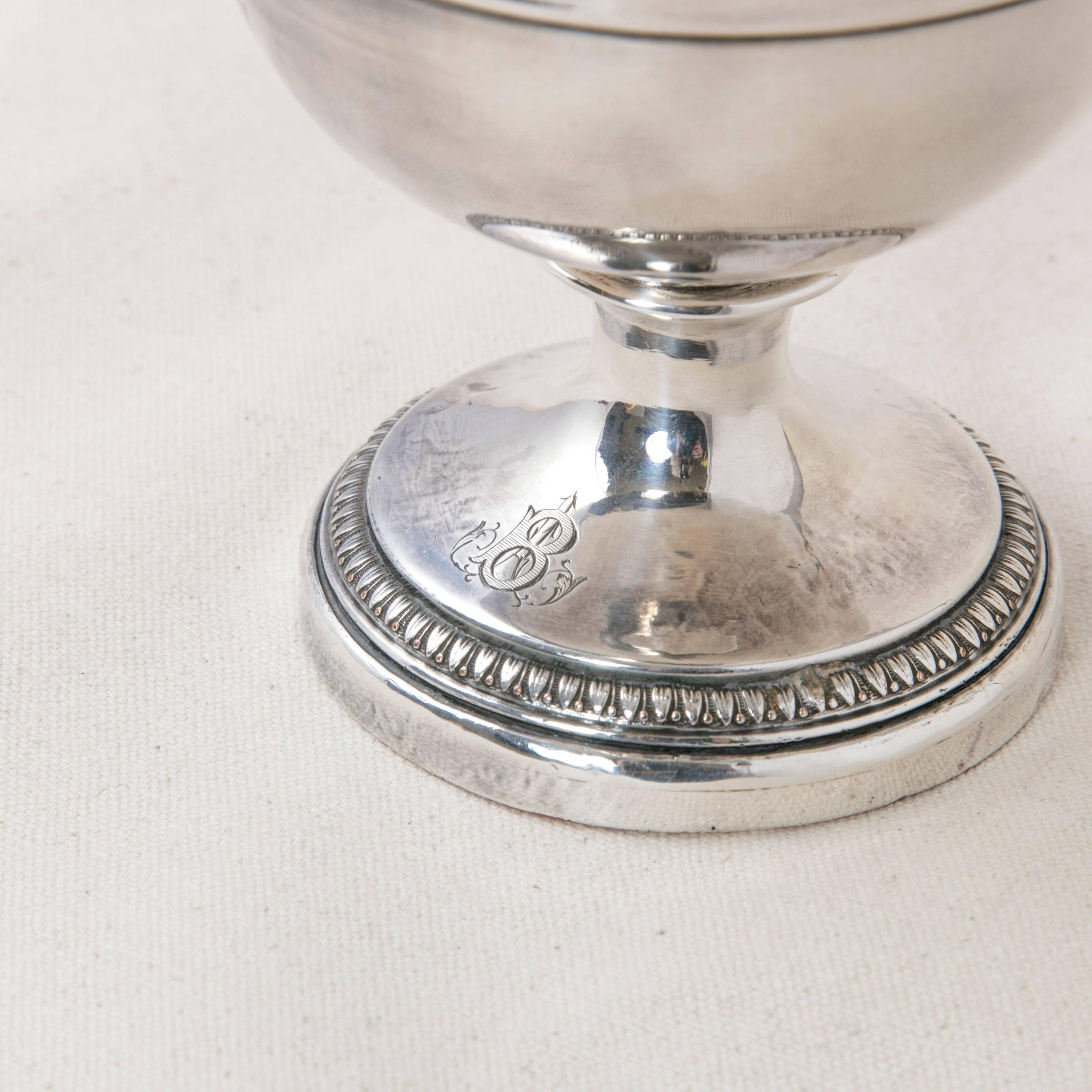 19th Century, English Silver Plate Serving Piece or Urn with Crystal Insert 2