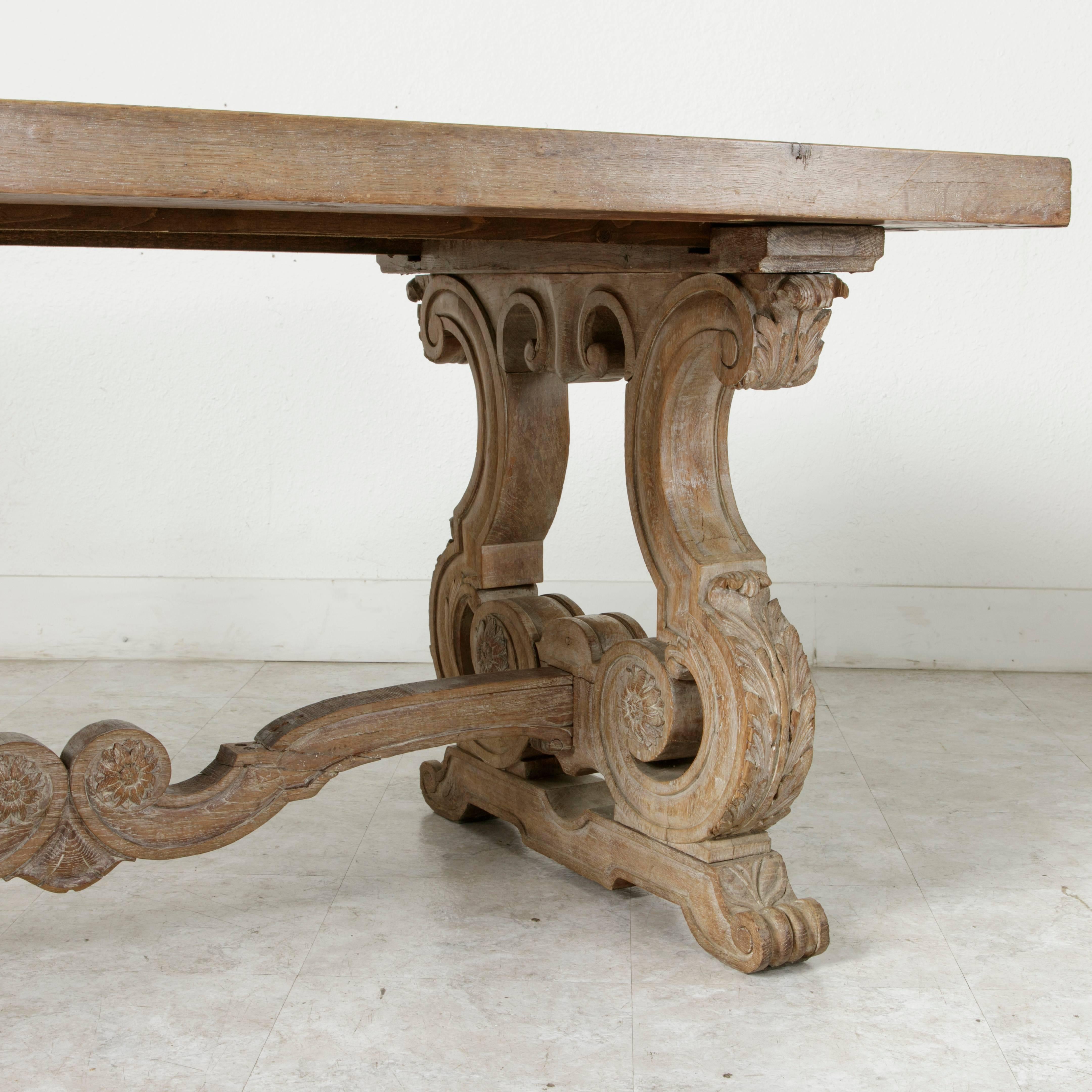 Late 19th Century, French Renaissance and Gustavian Style Oak Parquet Table 3