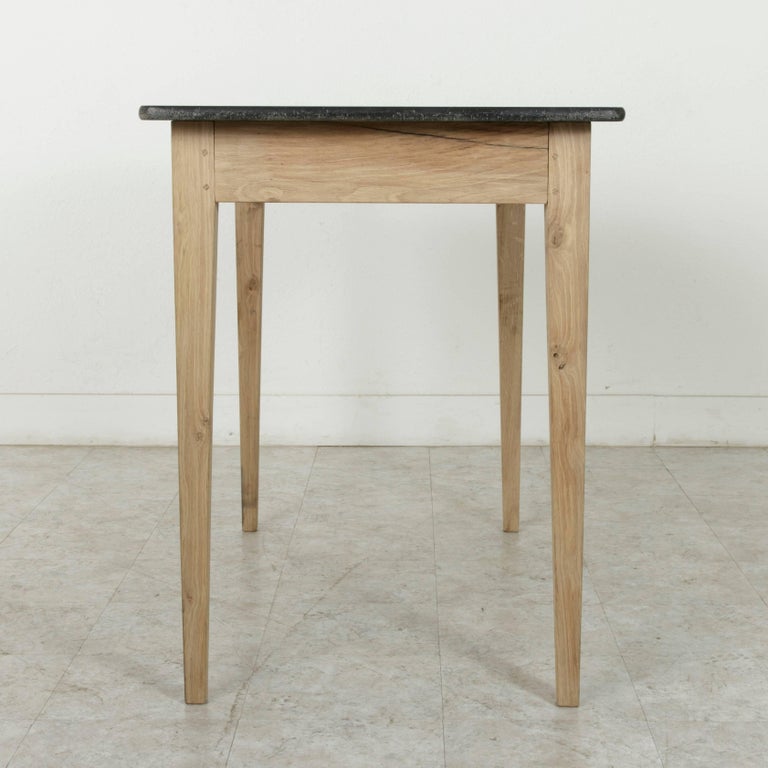 36 In High French Oak Pastry Table Or Kitchen Island With Antique Slate Top At 1stdibs
