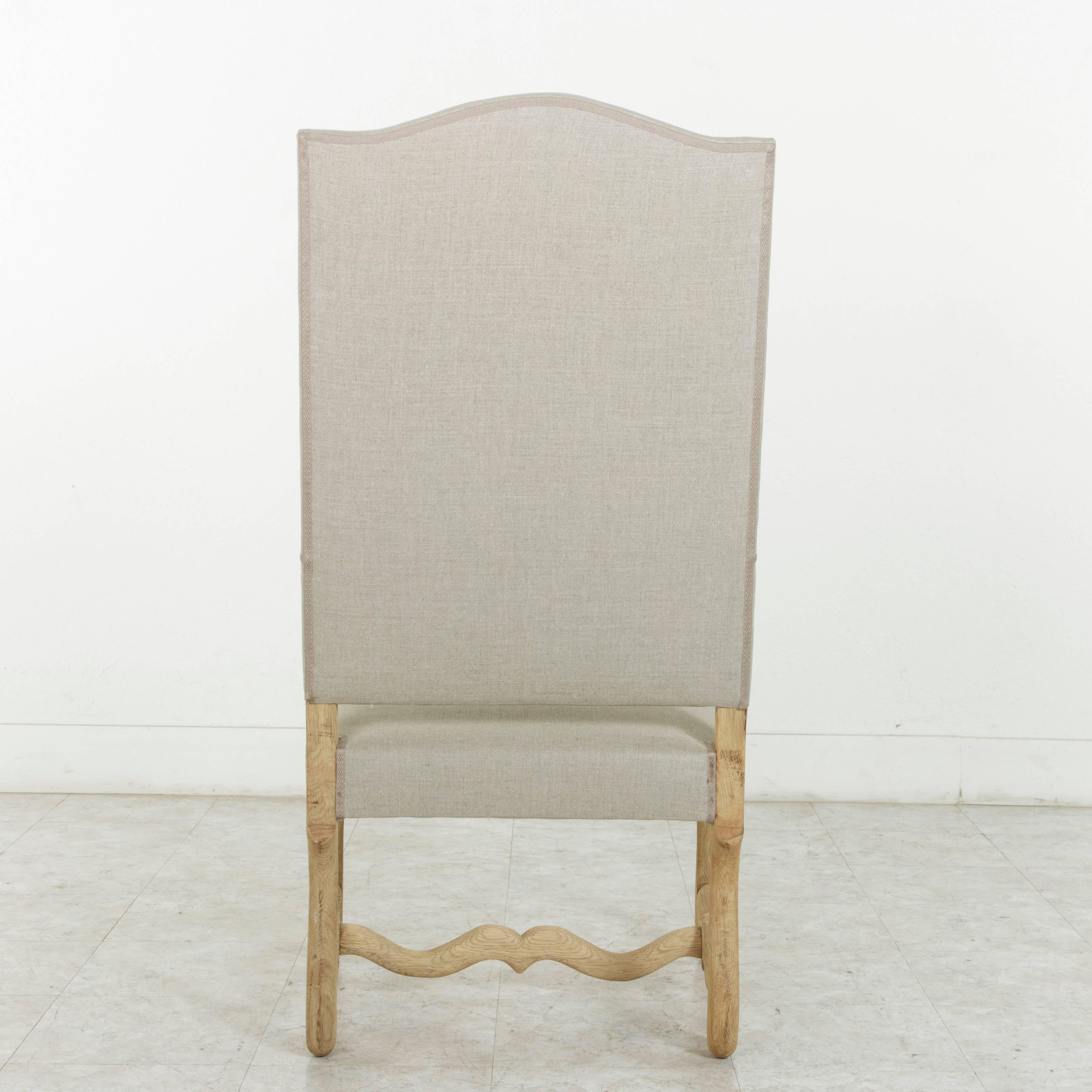 Mid-20th Century Set of Eight French Oak Mutton Leg Dining Chairs 3