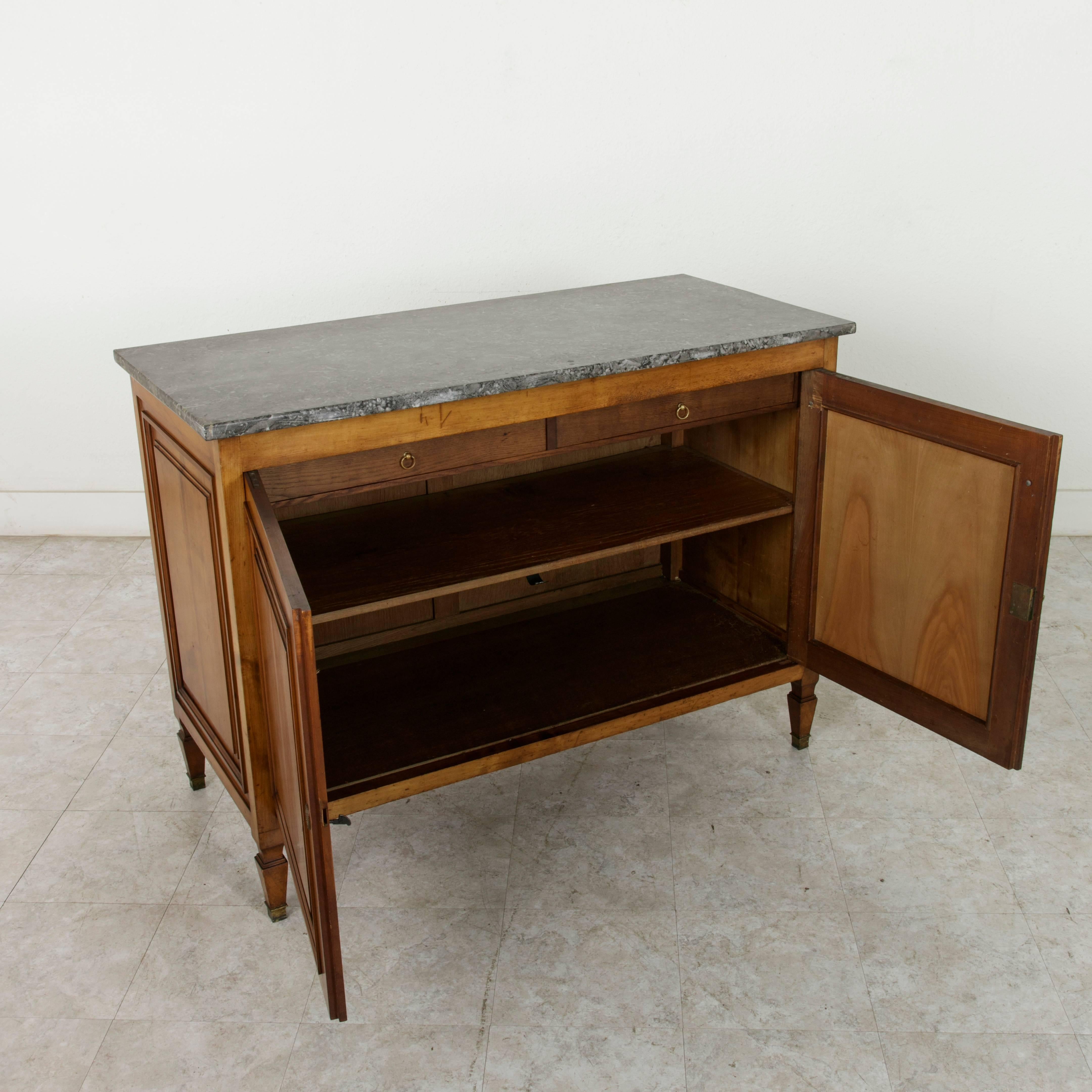 Early 20th Century French Cherrywood Directoire Style Buffet with Marble Top 5